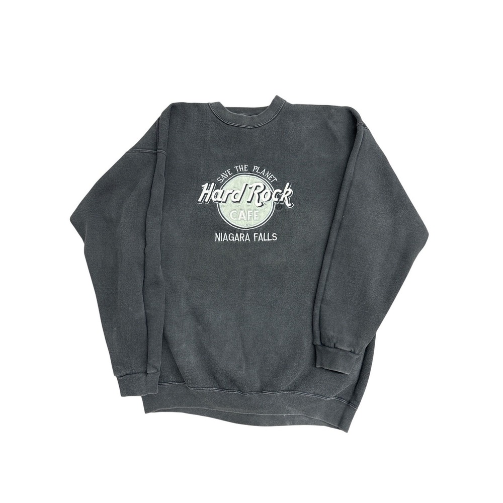 Hard Rock Cafe Niagara Falls Sweatshirt‎ Mens XL Black Vintage Save The Planet